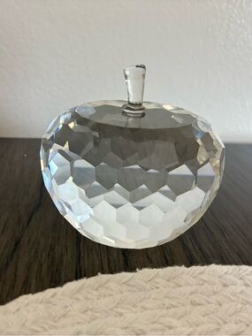 SD Simon and Designer Clear Faceted Crystal Paperweight
